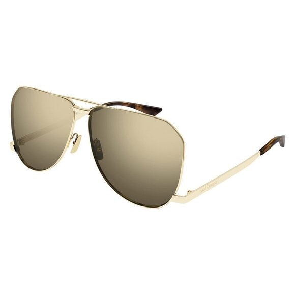 New SAINT LAURENT Dust Gold Aviator SL 690 004 Sunglasses - Picture 1 of 4